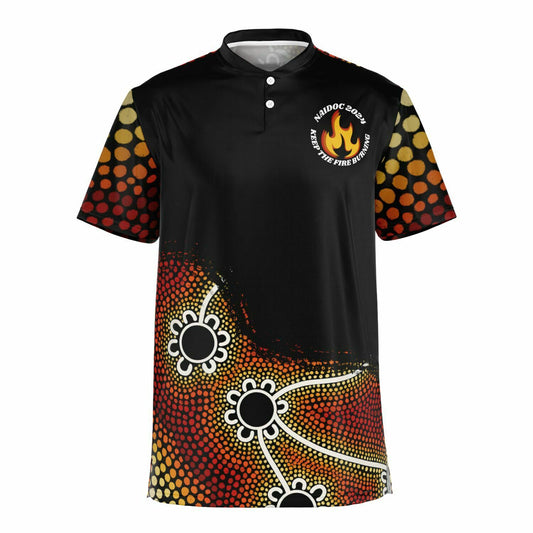 Mens NAIDOC 2024 Blade Collar Polo Shirt Mob Only