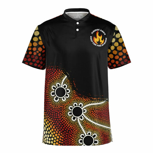 Mens NAIDOC 2024 Blade Collar Polo Shirt Ally Friendly