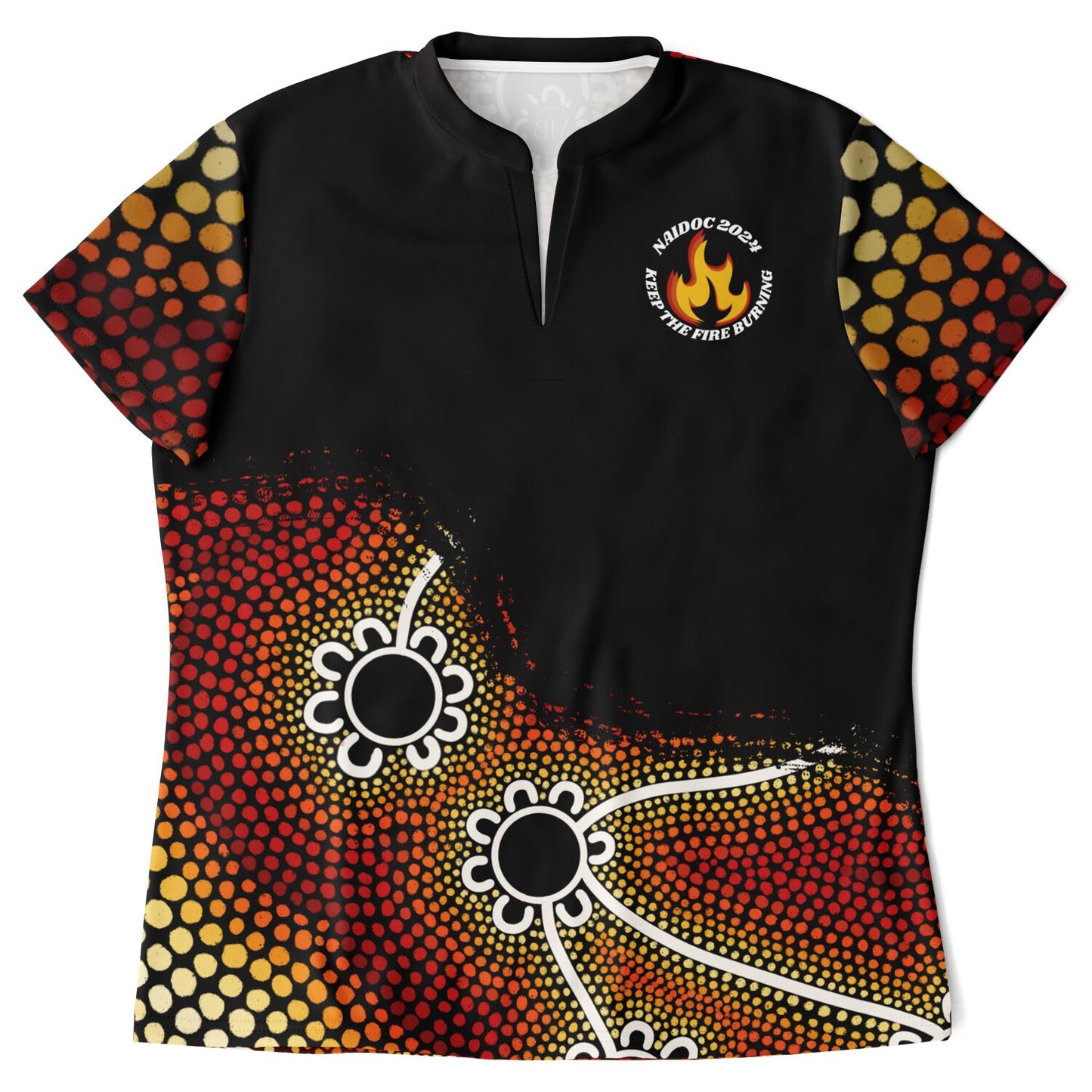 Women's NAIDOC 2024 Stand Up Collar Polo Shirt Ally Friendly