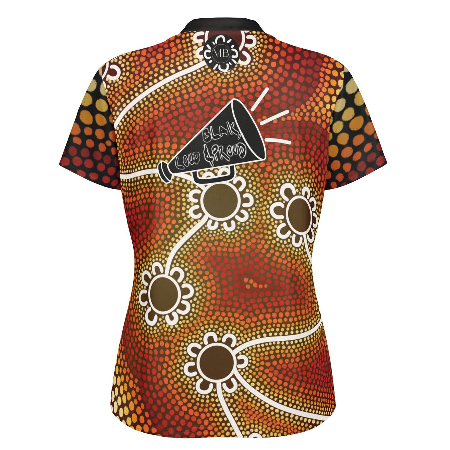 Women's NAIDOC 2024 Stand Up Collar Polo Shirt Mob Only